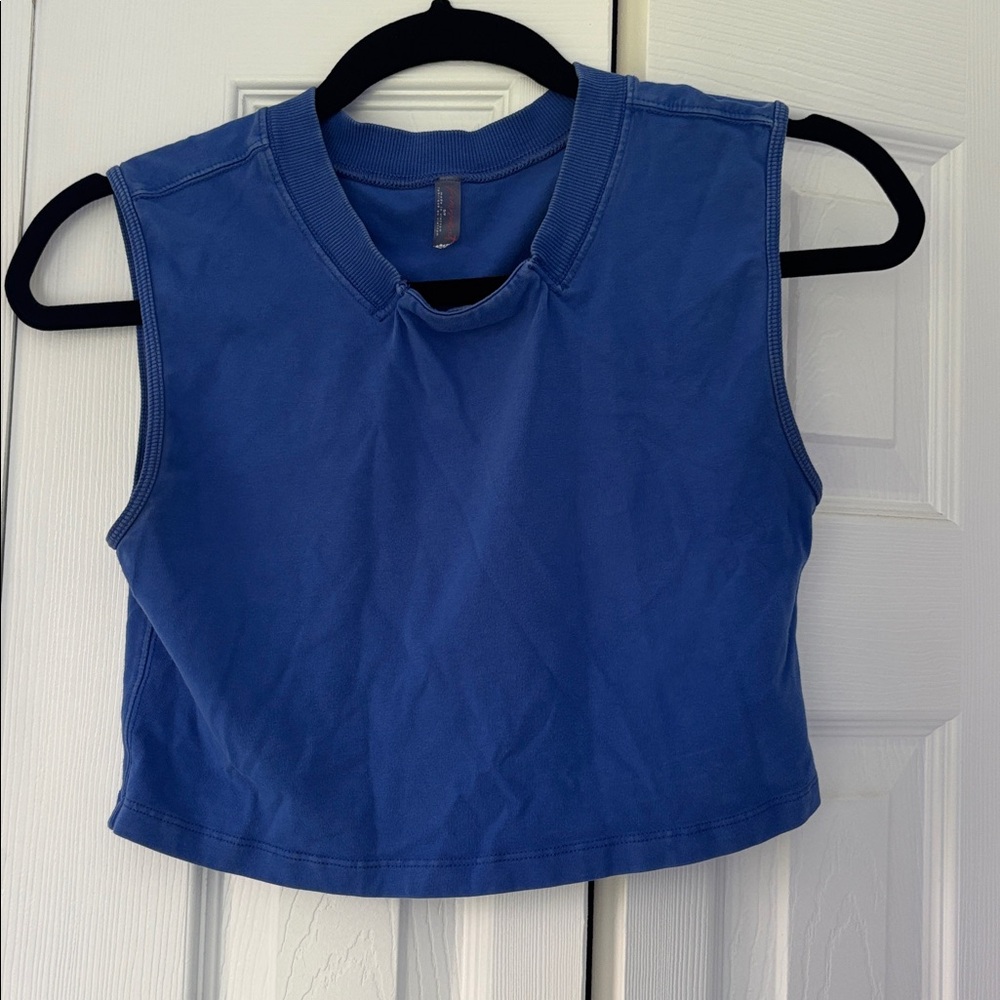 Free People Movement cobalt blue crop top size S